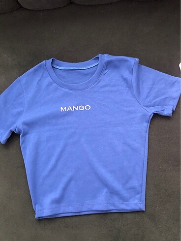 Mango Mavi renk mango yazılı tshirt