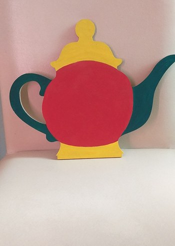 Renkli Kırmızı Çaydanlık Dekoru - Görsel 2