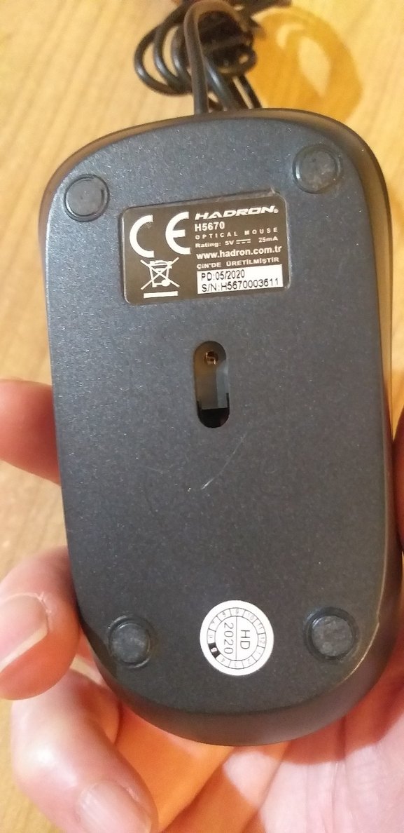 Bordo Kablolu Hadron Mouse - Görsel 5