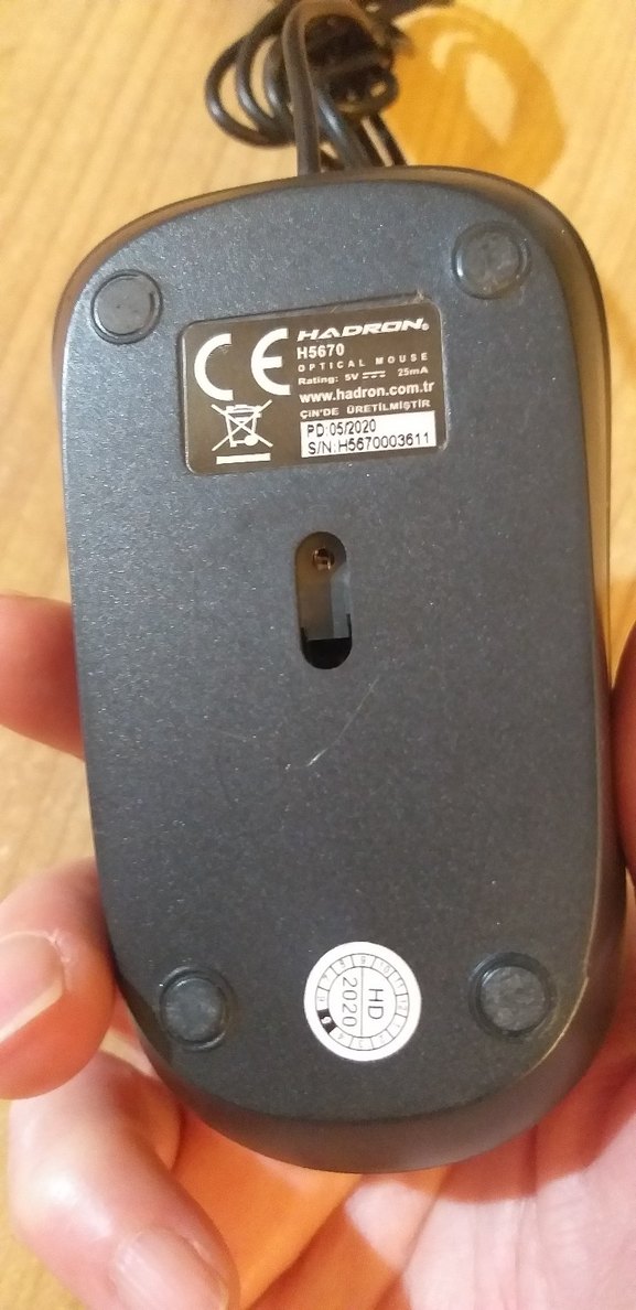 Bordo Kablolu Hadron Mouse - Görsel 4