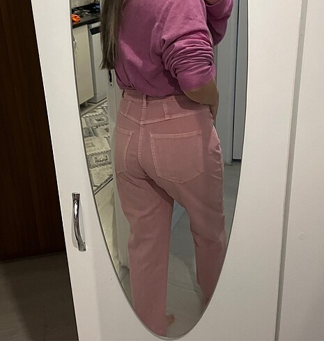 40 Beden Mango pembe pantolon