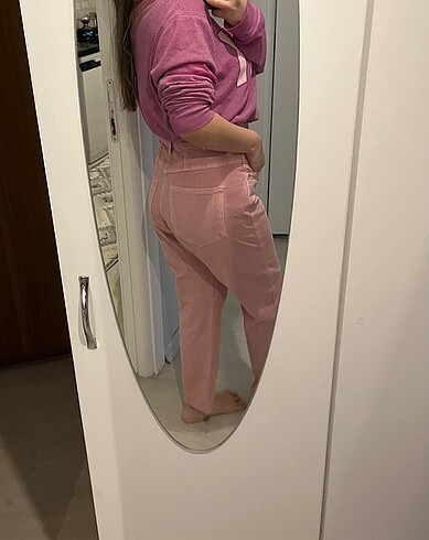 40 Beden pembe Renk Mango pembe pantolon