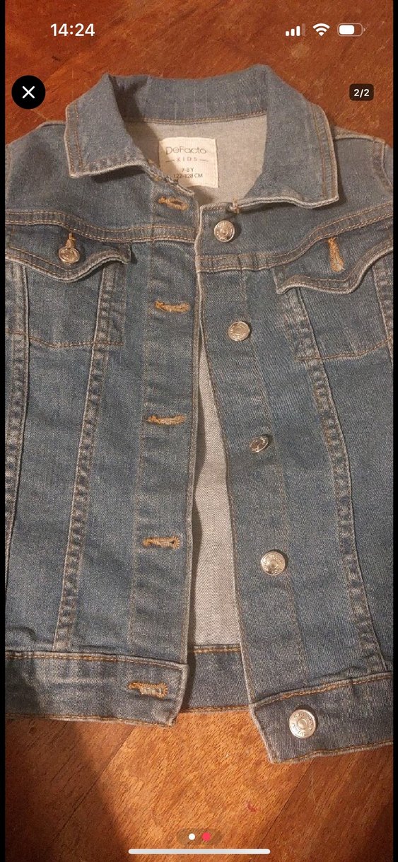 Çocuk kot ceket 7-8 Yaş tertemiz - Görsel 2