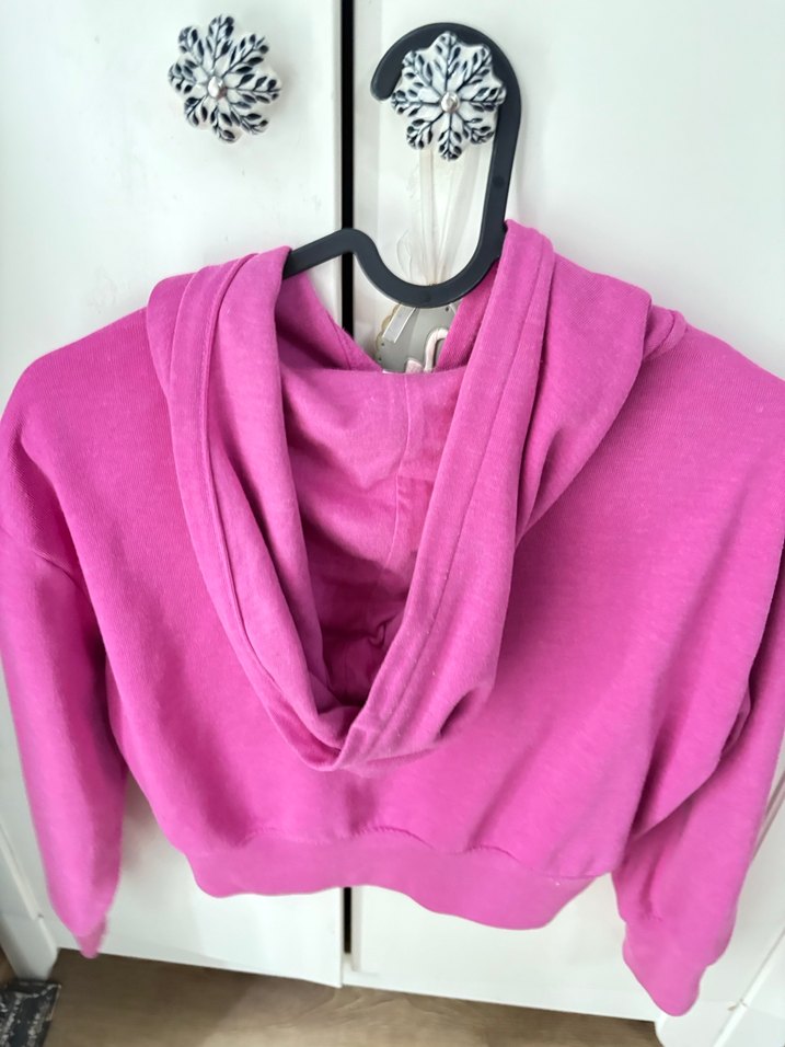 GAP orijinal Kız Çocuk Pembe Fermuarlı Sweatshirt - Görsel 5