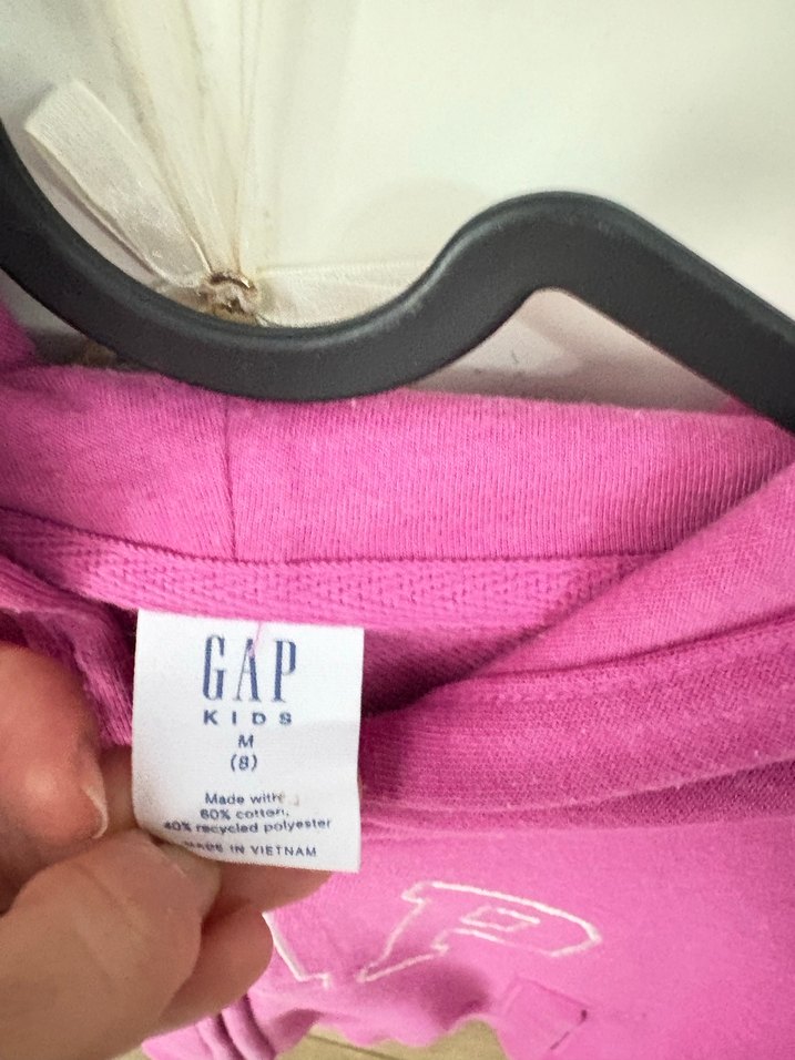GAP orijinal Kız Çocuk Pembe Fermuarlı Sweatshirt - Görsel 3