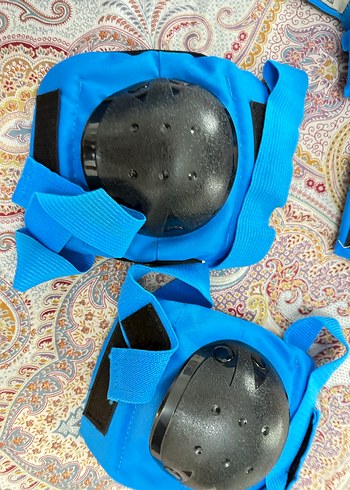 Mavi Çocuk Koruyucu Seti - Kask ve Dizlik - Görsel 3