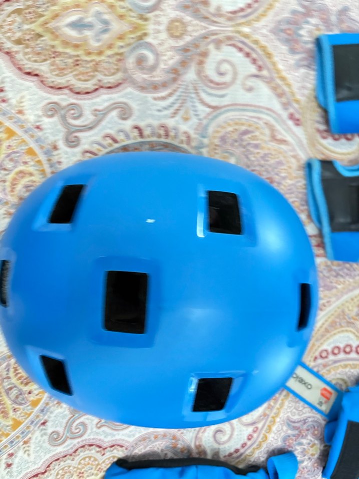 Mavi Çocuk Koruyucu Seti - Kask ve Dizlik - Görsel 2