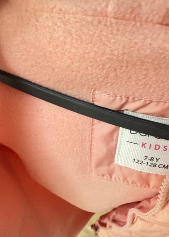 Kız Çocuk Pembe Kapüşonlu Fermuarlı Yelek - Görsel 4