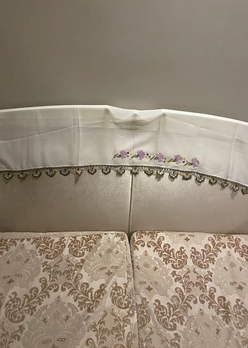 Mekik oyalı makine nakışlı namaz örtüsü - Görsel 3