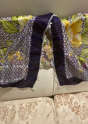 95 95kare oyalı çeyizlik yazma fular olarak da kullanılabilir - Görsel 4