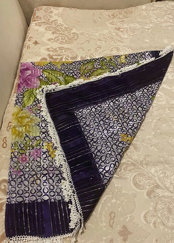 95 95kare oyalı çeyizlik yazma fular olarak da kullanılabilir - Görsel 2