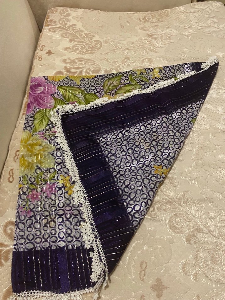 95 95kare oyalı çeyizlik yazma fular olarak da kullanılabilir - Görsel 2