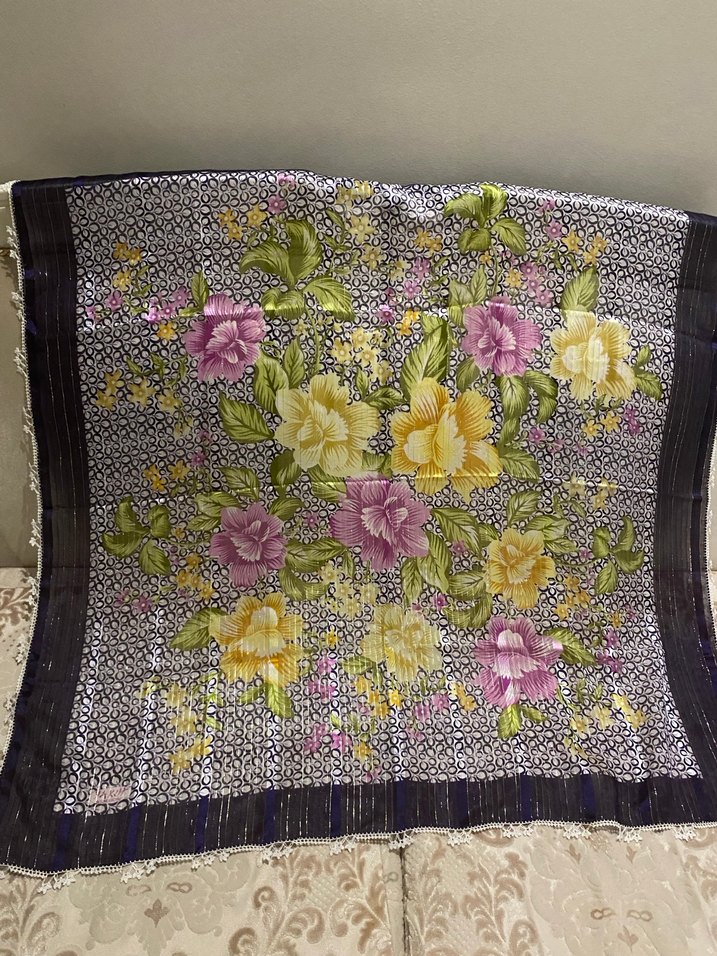 95 95kare oyalı çeyizlik yazma fular olarak da kullanılabilir - Görsel 3