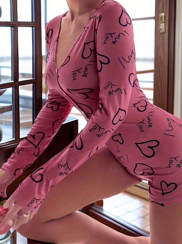 Kadın Leopar Desenli Uzun Kollu Tulum - Görsel 5