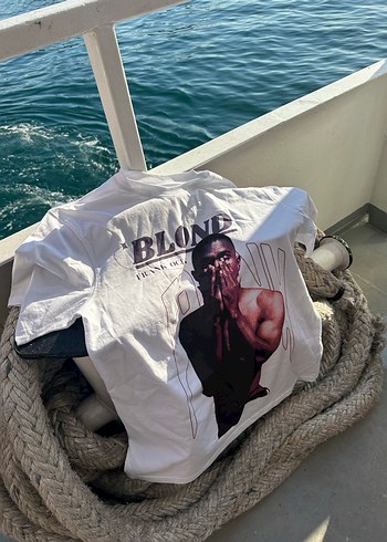 Baskılı Beyaz Oversize Erkek Tişört - Görsel 3