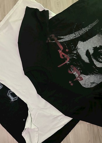 Siyah Baskılı Kısa Kollu Erkek Tişört - Görsel 2