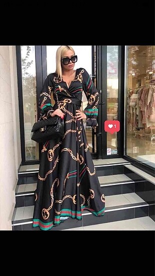 Gucci Model Uzun Elbise