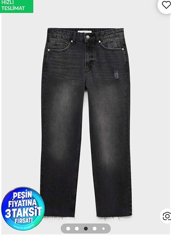 Gri Regular Fit Midi Kot Pantolon