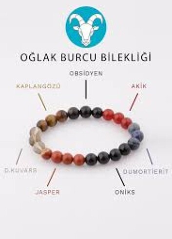 Toprak Grubu Burç Bilekliği ( Oğlak, Boğa, Başak )