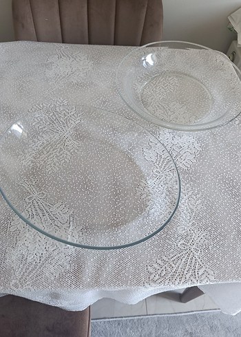 iki adet büyük boy salata meze tabakları Paşabahçe