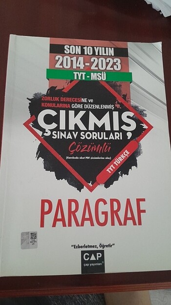 Çap son 10 yılın cikmis sınav soruları tyt turkce paragraf