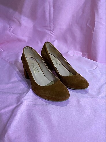 Topuklu süet ayakkabı - Görsel 13