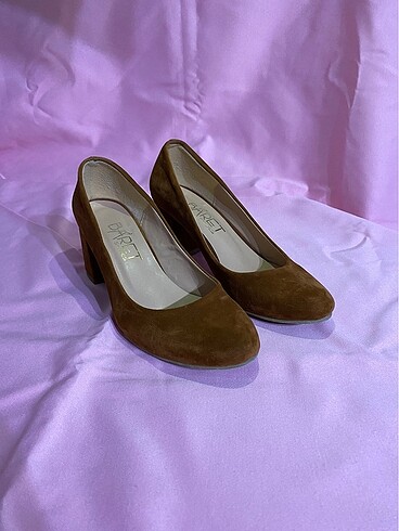 Topuklu süet ayakkabı - Görsel 12