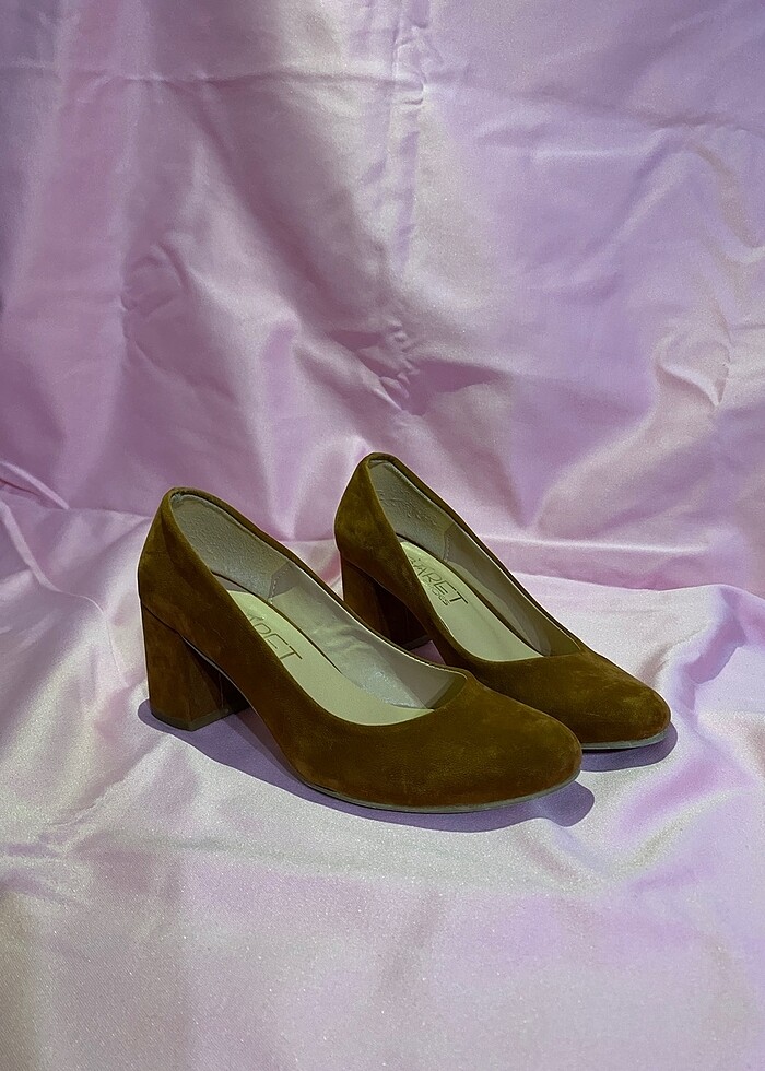 Topuklu süet ayakkabı - Görsel 4