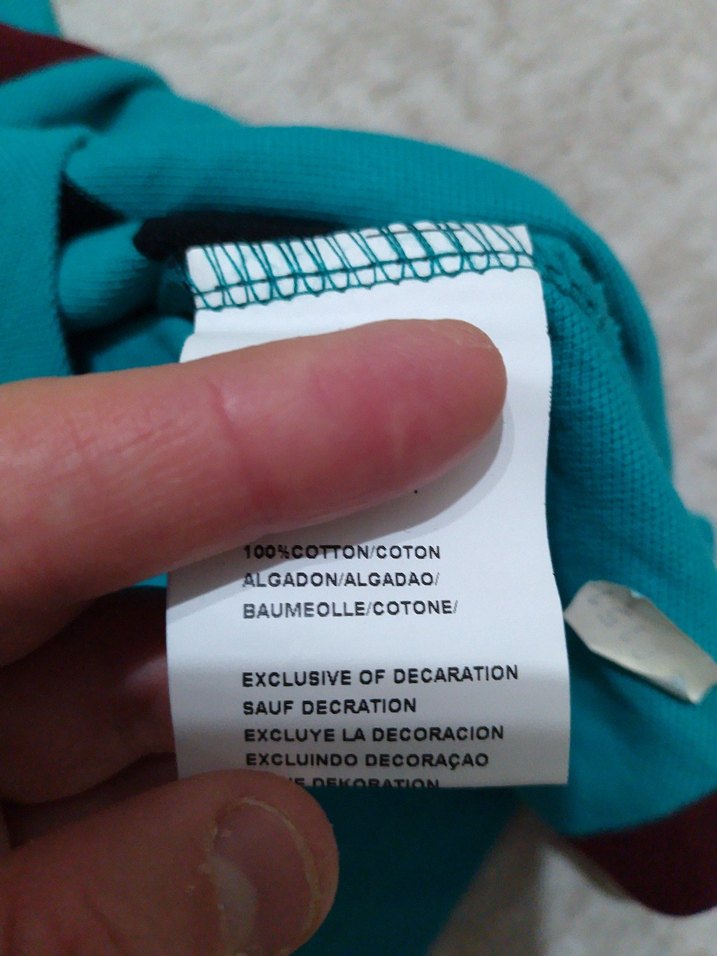 Turkuaz Çizgili Erkek Polo Tişört - Görsel 3