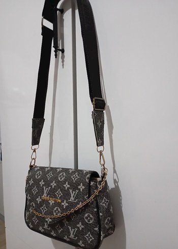 Gri Yılan Desenli Zincir Detaylı Kadın Çanta - Görsel 5