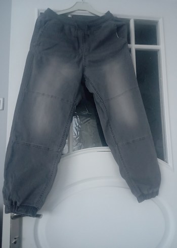 Gri Erkek Çocuk Bol Kesim Kot Pantolon - Görsel 2