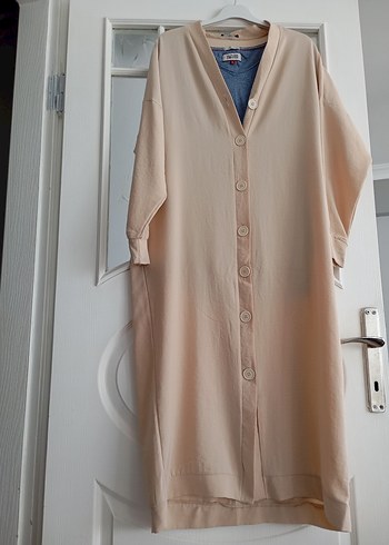 Bej Uzun Kollu Salaş Kadın kap - Görsel 2