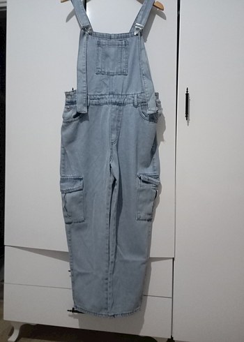 Kızlar için Kot Askılı Tulum - Görsel 3