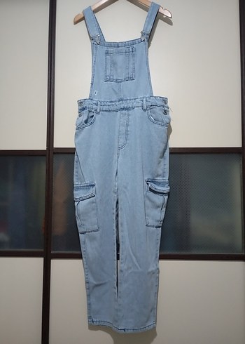 Kızlar için Kot Askılı Tulum - Görsel 4