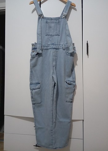 Kızlar için Kot Askılı Tulum - Görsel 2