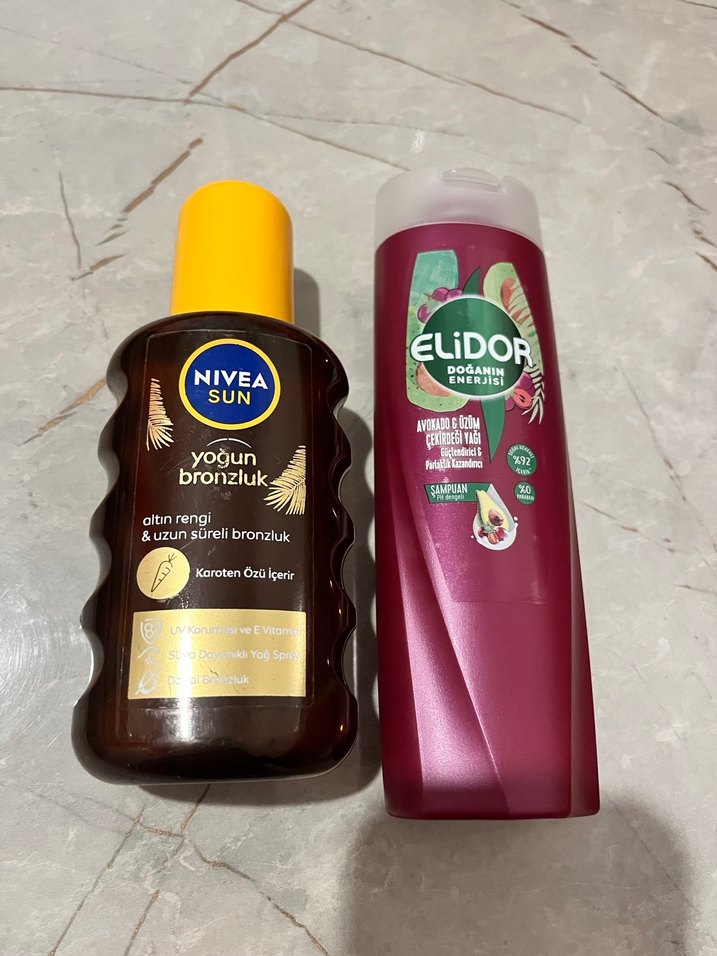 NIVEA Yoğun Bronzluk Yağı ve ELIDOR Şampuan - Görsel 2