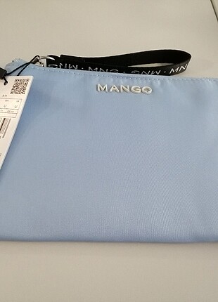  Beden mavi Renk Mango makyaj çantası