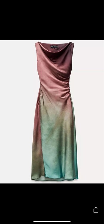 Zara saten elbise