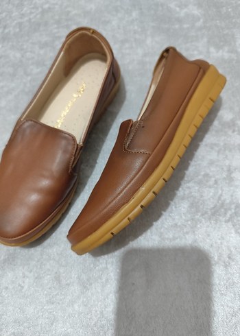 Deri Bej Kadın Dolgu Topuk Babet - Görsel 4