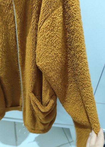 Kadın Kahverengi Fermuarlı Sıcak Ceket - Görsel 2