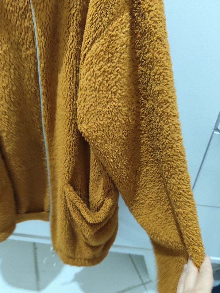 Kadın Kahverengi Fermuarlı Sıcak Ceket - Görsel 2