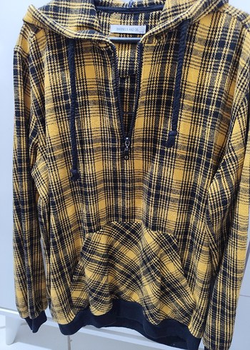 Düğmeli Sarı Ekose Midi Hamile Eteği - Görsel 2