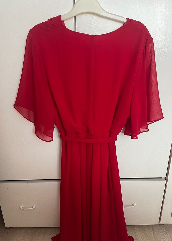 Kırmızı elbise xl beden - Görsel 2