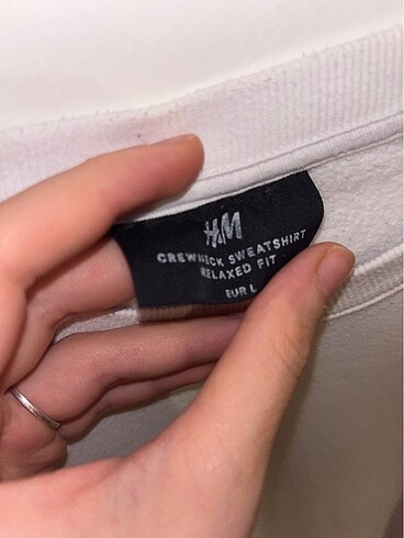 Hm beyaz sweat l beden - Görsel 5