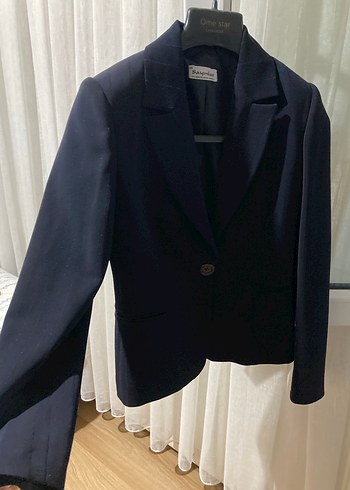 Diğer Lacivert kadın vücuda oturan blazer