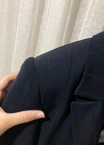 38 Beden Lacivert kadın vücuda oturan blazer