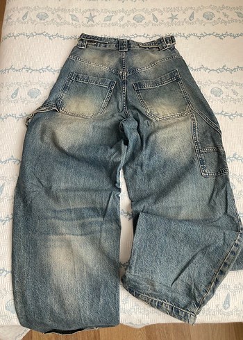 Bershka Sokak Stili Bershka Mavi Kadın Kot Pantolon