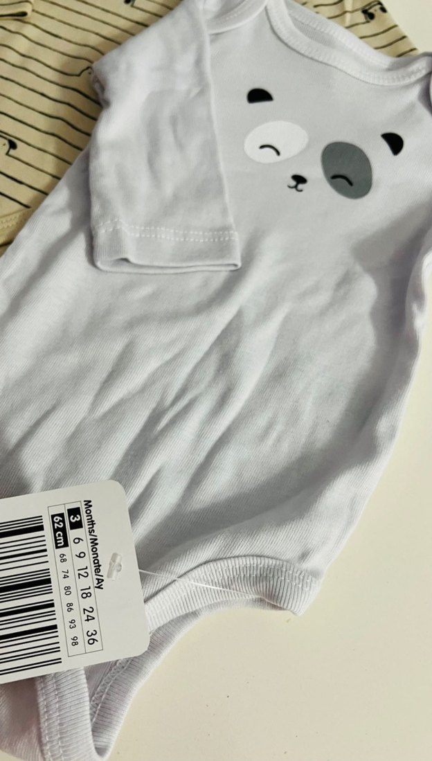 Uzun Kollu Erkek Bebek Çıtçıtlı Body Seti - Görsel 2