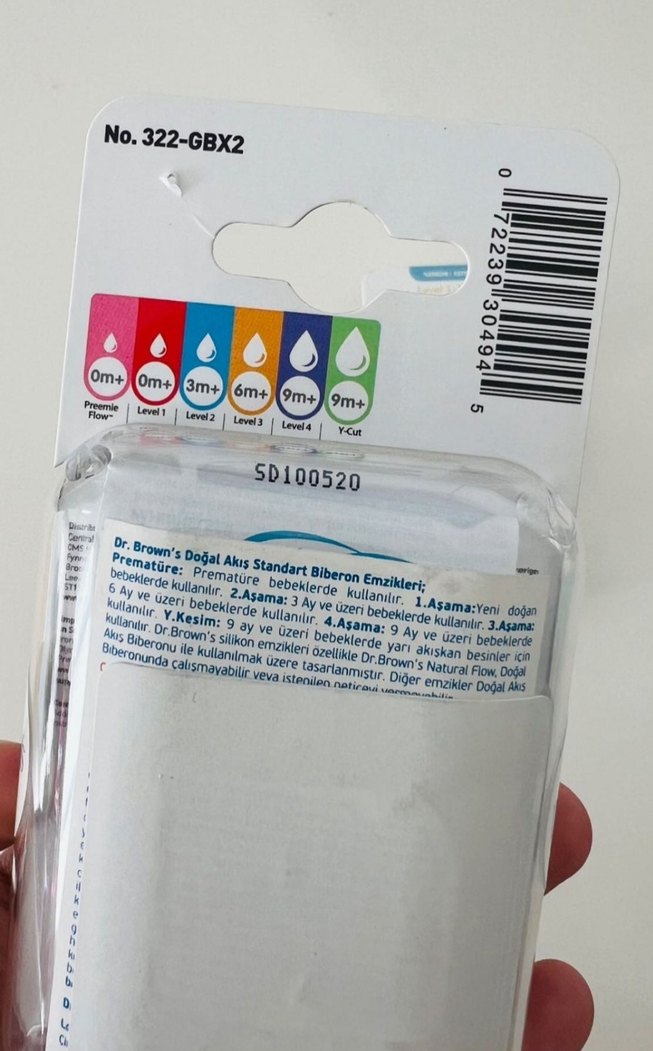 Dr. Brown's 3m+ ve 6m+ Dar Ağızlı Biberon Emzikleri - Görsel 2