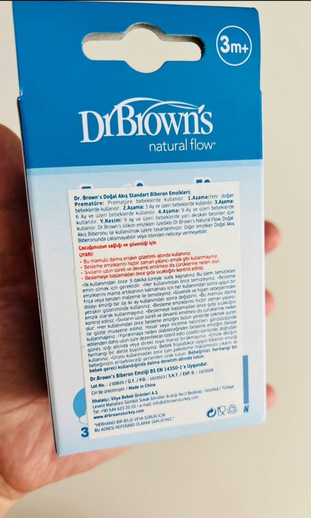Dr. Brown's Anti-Kolik Orta Akışlı Emzik 3 Ay+ - Görsel 3